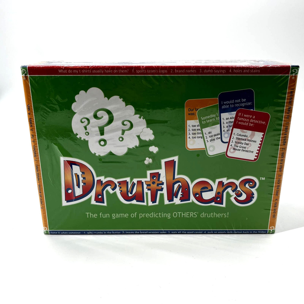 BRAND NEW Druthers Card Game New In Box Family Friendly Board Game